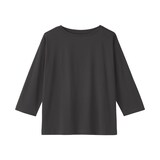 婦人　天竺編みボートネック七分袖Ｔシャツ