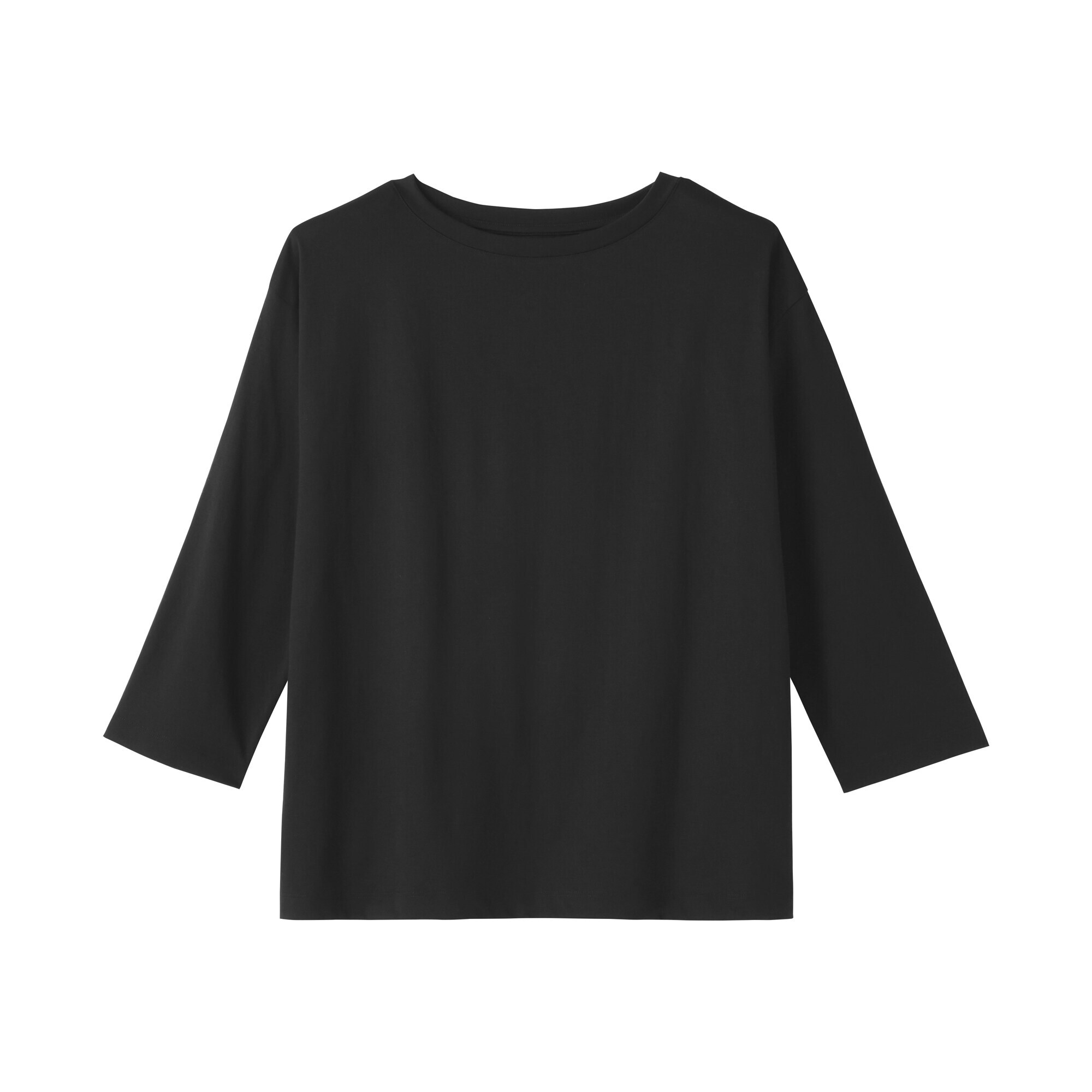 婦人　天竺編みボートネック七分袖Ｔシャツ