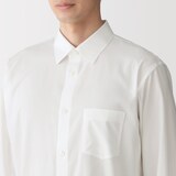 紳士　ノンアイロンセミワイドカラー長袖シャツ