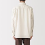 紳士　素材に還る　乾きやすいドット釦シャツ