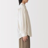 紳士　なめらか　スタンドカラー長袖シャツ