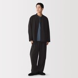 紳士　まっすぐ仕立てた　スタンドカラーオーバーシャツ