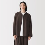 紳士　まっすぐ仕立てた　スタンドカラーオーバーシャツ