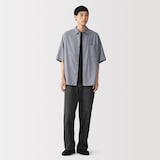 紳士　なめらか　五分袖シャツ