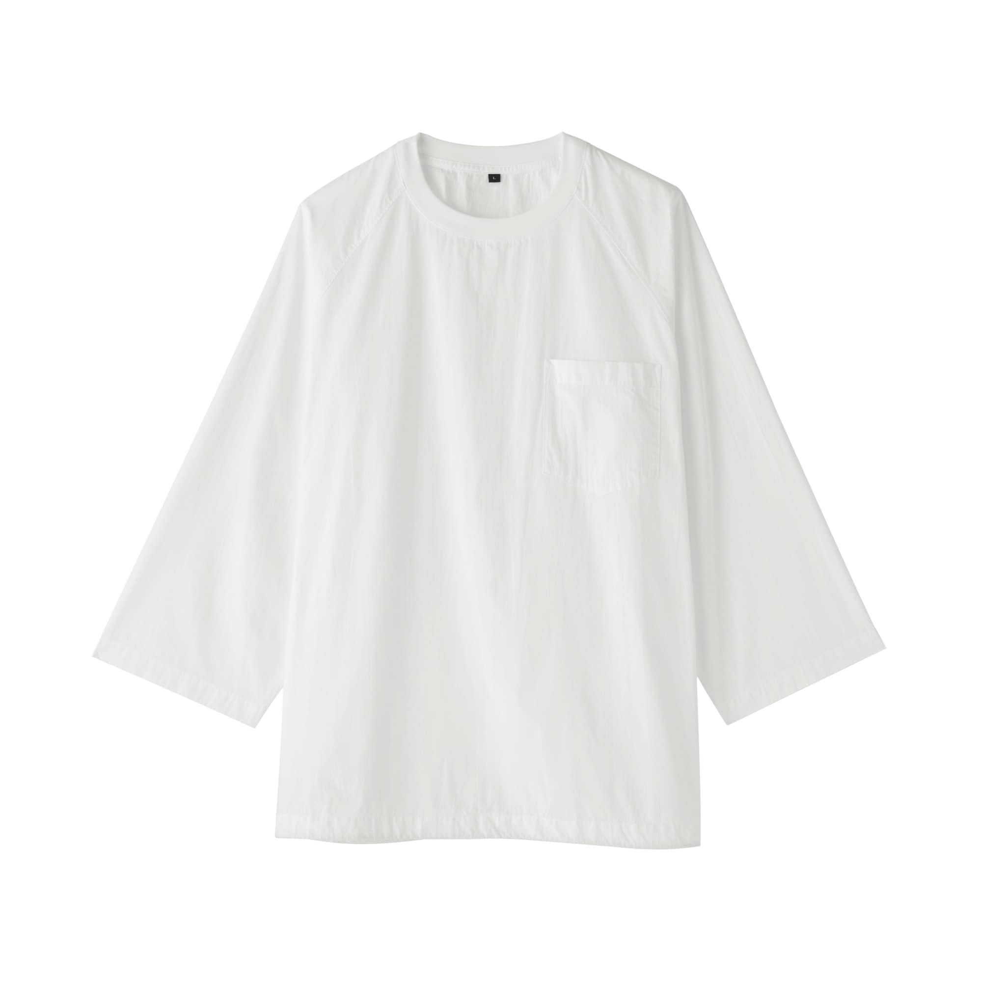 紳士　涼感　プルオーバー布帛Ｔシャツ