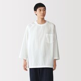 紳士　涼感　プルオーバー布帛Ｔシャツ