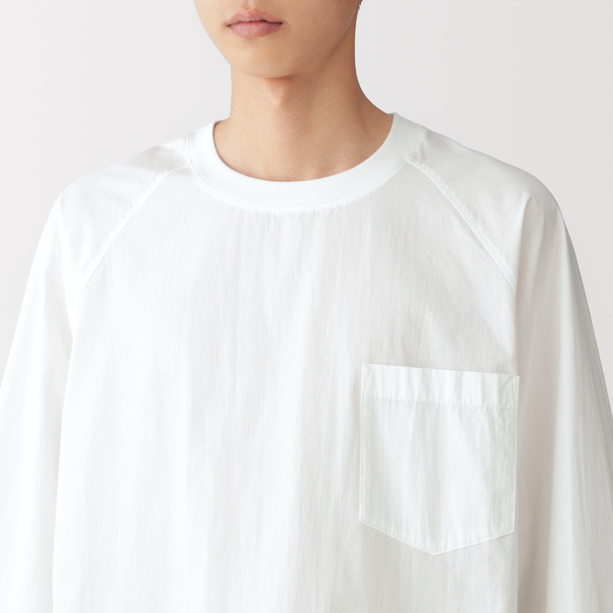 紳士　涼感　プルオーバー布帛Ｔシャツ