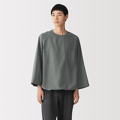 紳士　涼感　プルオーバー布帛Ｔシャツ