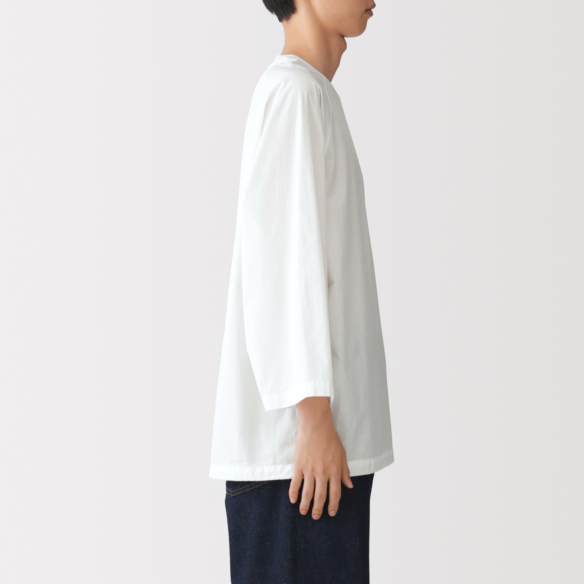 紳士　涼感　プルオーバー布帛Ｔシャツ