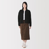 婦人　洗えるフルジップカーディガン