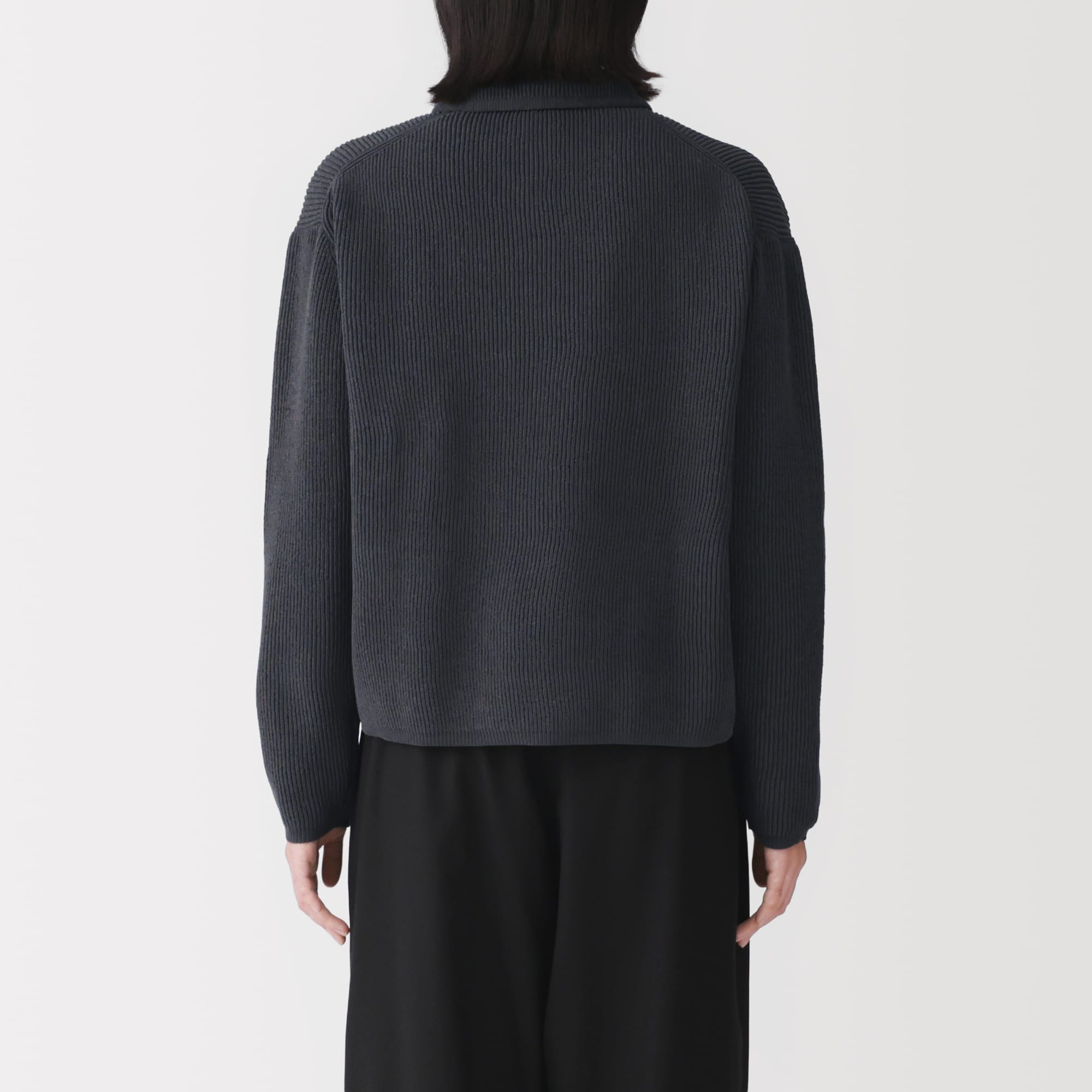 婦人　洗えるフルジップカーディガン