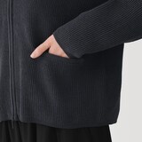 婦人　洗えるフルジップカーディガン