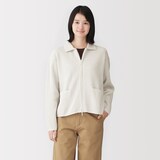 婦人　洗えるフルジップカーディガン
