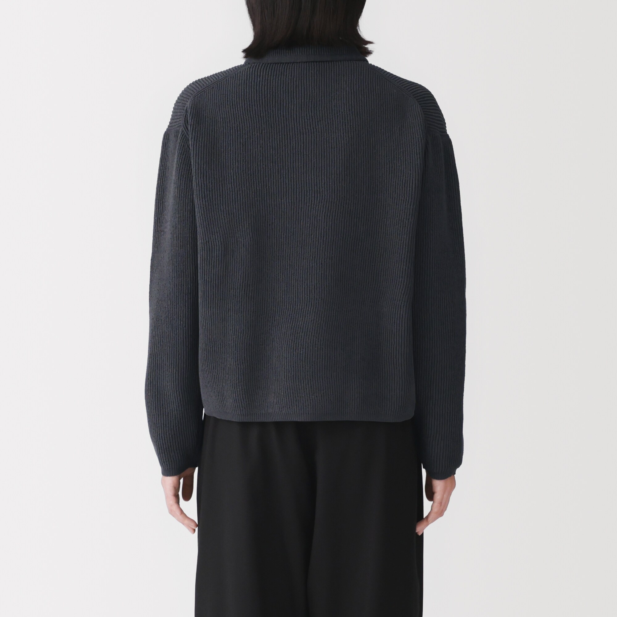 婦人　洗えるフルジップカーディガン