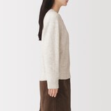 婦人　ウール混ブークレヘンリーネックセーター