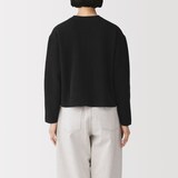 婦人　素材に還る洗えるクルーネックカーディガン