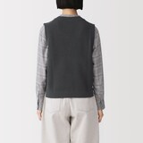 婦人　素材に還る洗えるＶネックベスト