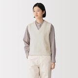 婦人　素材に還る洗えるＶネックベスト