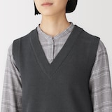 婦人　素材に還る洗えるＶネックベスト