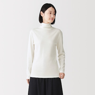 婦人　あったか綿　厚手　タートルネック長袖Ｔシャツ