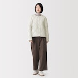 婦人　素材に還る　ふんわり中わたキルティングジャケット