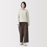 婦人　素材に還る　ふんわり中わたキルティングジャケット