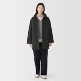婦人　中わた防風ミドル丈コート