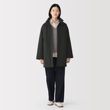 婦人　中わた防風ミドル丈コート