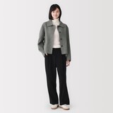 婦人　ウール混ダブルフェイスショートジャケット
