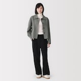 婦人　ウール混ダブルフェイスショートジャケット