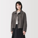 婦人　ウール混ダブルフェイスショートジャケット