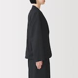 婦人　なめらか　シャツジャケット
