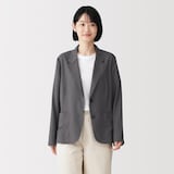 婦人　なめらか　シャツジャケット