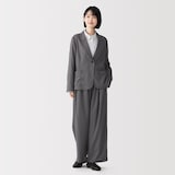 婦人　なめらか　シャツジャケット