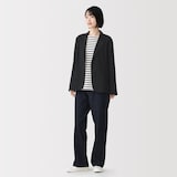 婦人　なめらか　シャツジャケット