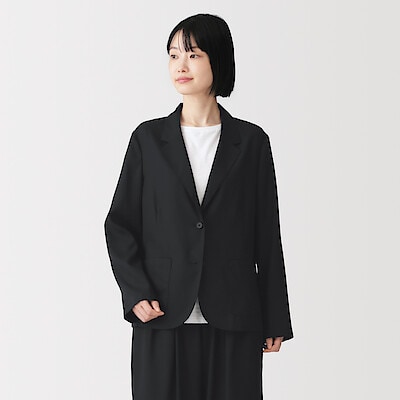 婦人　なめらか　シャツジャケット