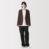 婦人　なめらか　シャツジャケット