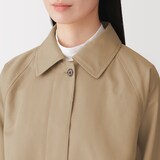 婦人　撥水コットン混ツイルステンカラーコート