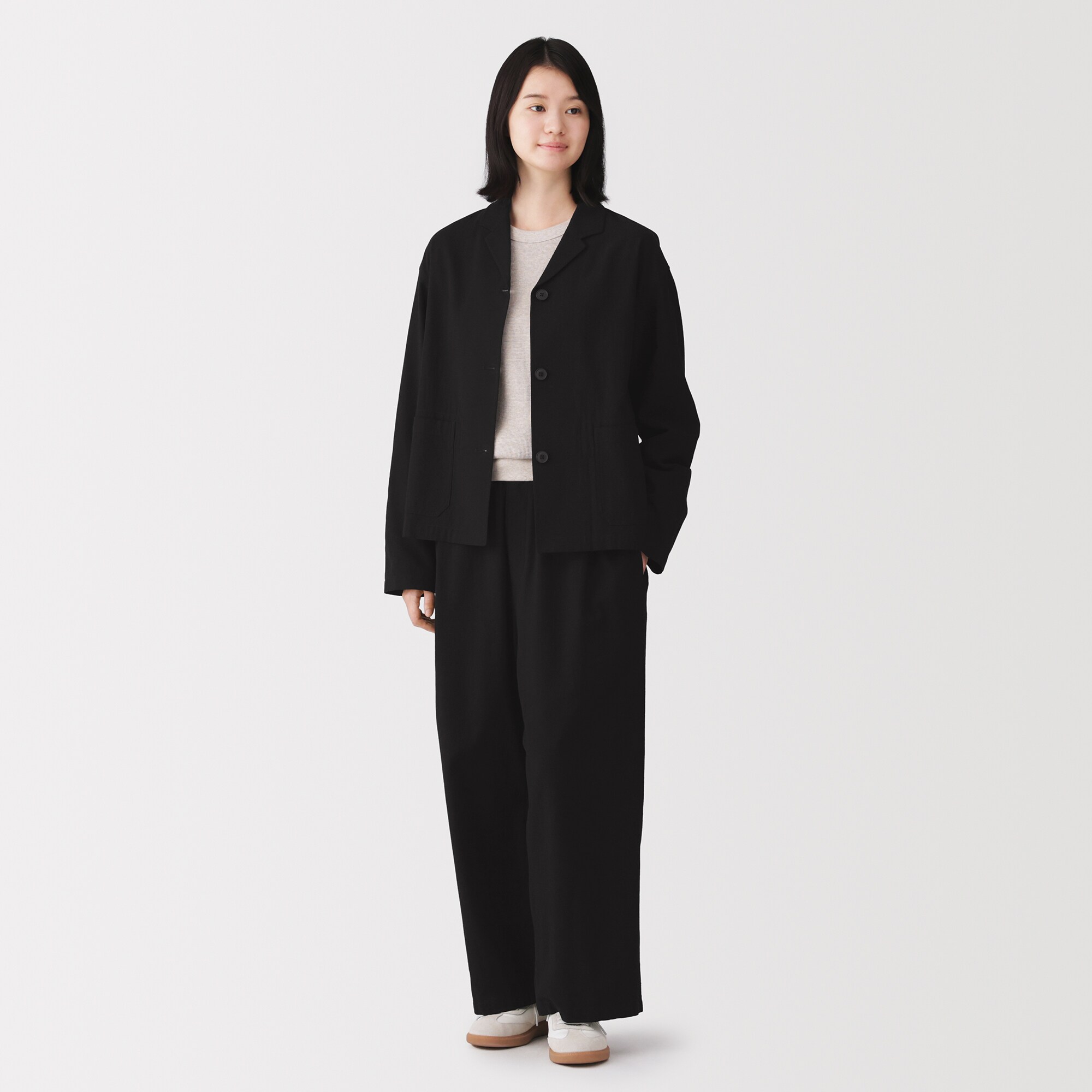 婦人　木の実から作ったカポック混ガーゼ　シャツジャケット
