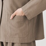 婦人　木の実から作ったカポック混ガーゼ　シャツジャケット