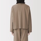婦人　木の実から作ったカポック混ガーゼ　シャツジャケット
