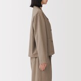 婦人　木の実から作ったカポック混ガーゼ　シャツジャケット