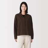 婦人　木の実から作ったカポック混ガーゼ　シャツジャケット