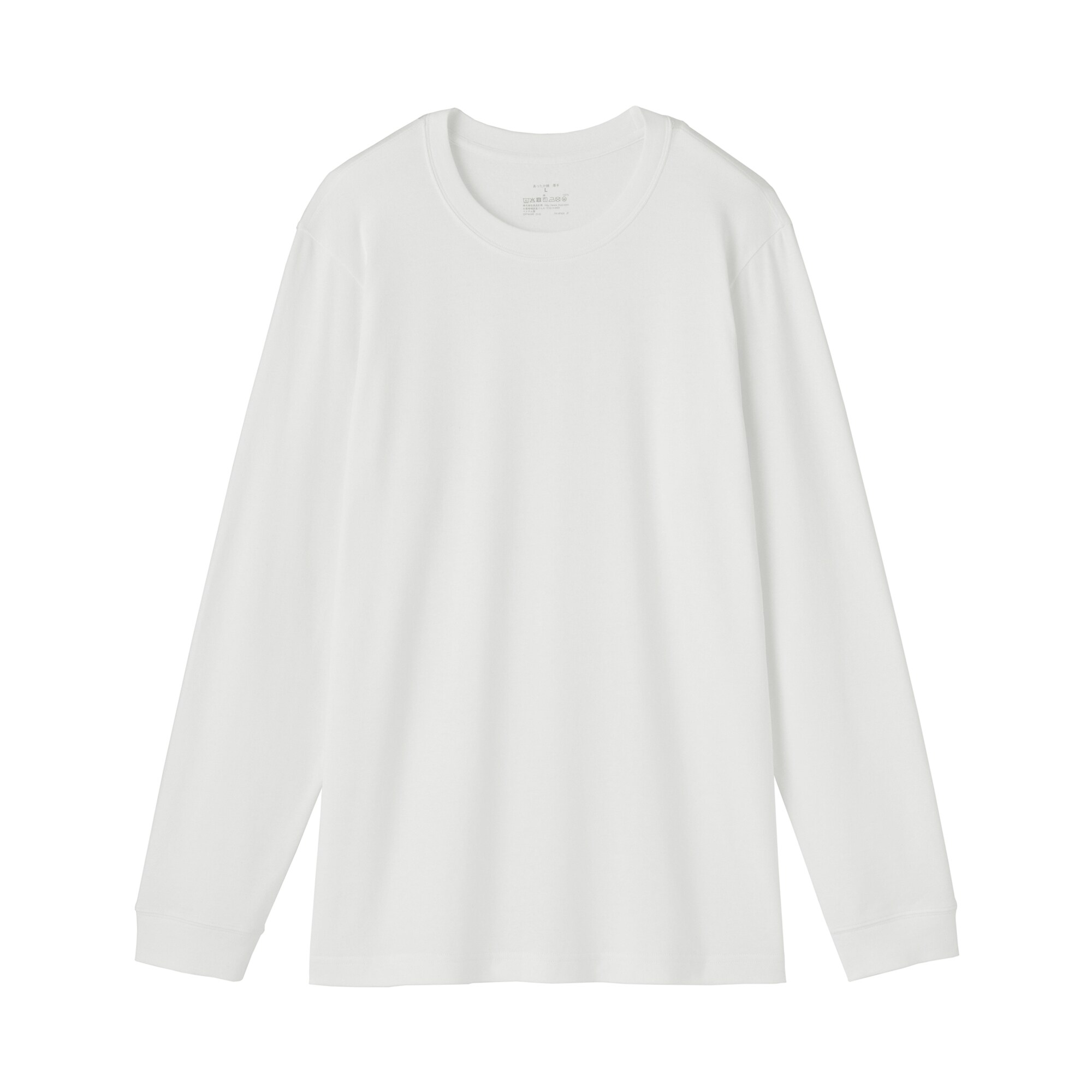 紳士　あったか綿　厚手　クルーネック長袖Ｔシャツ