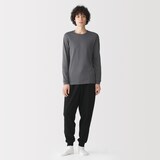 紳士　あったか綿　厚手　クルーネック長袖Ｔシャツ