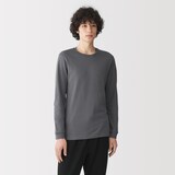 紳士　あったか綿　厚手　クルーネック長袖Ｔシャツ