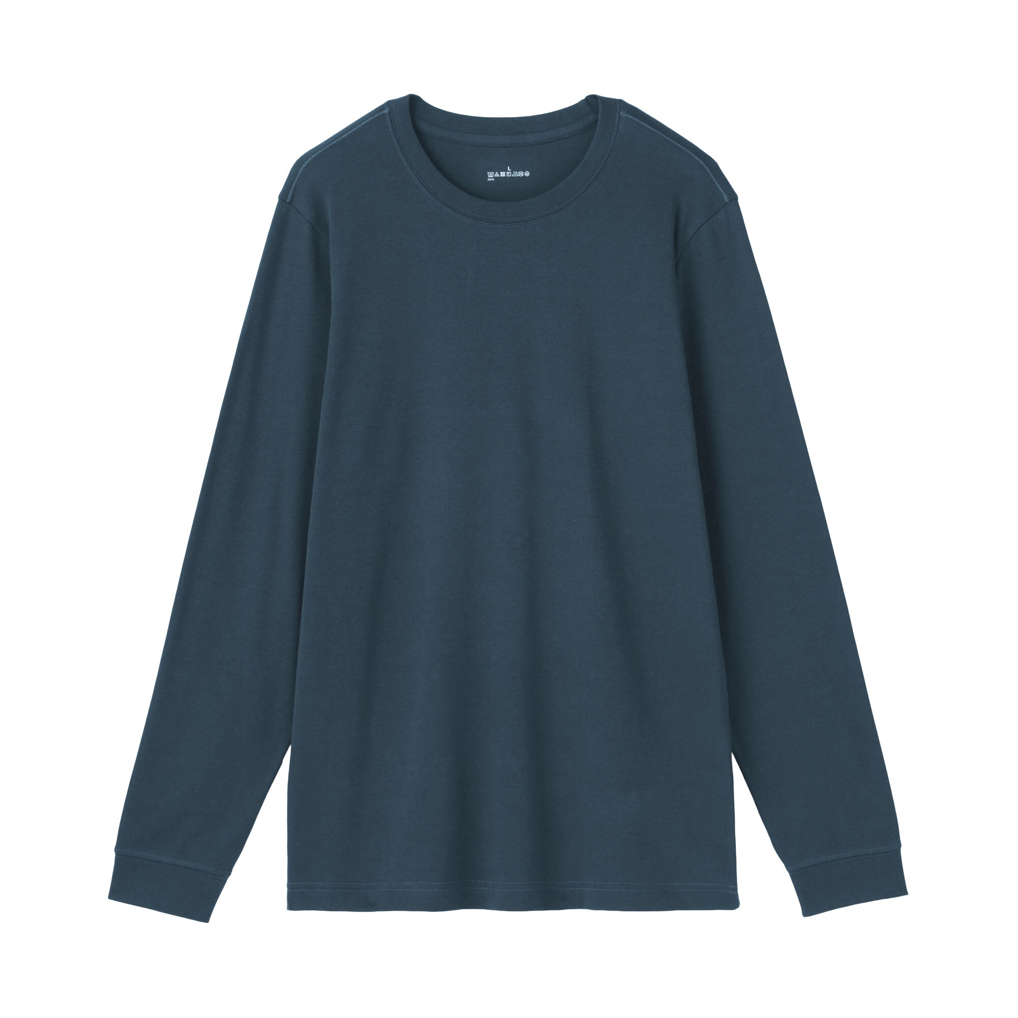 紳士　あったか綿　厚手　クルーネック長袖Ｔシャツ