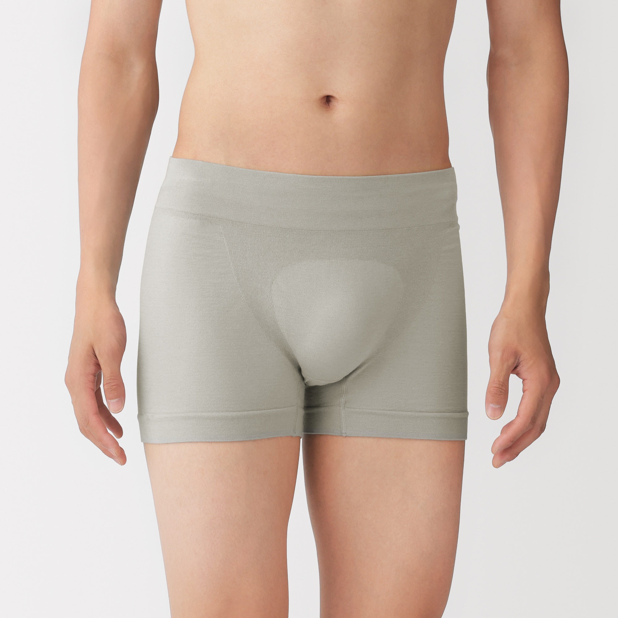 紳士 なめらか 立体成型 前閉じ ボクサーパンツ | 無印良品