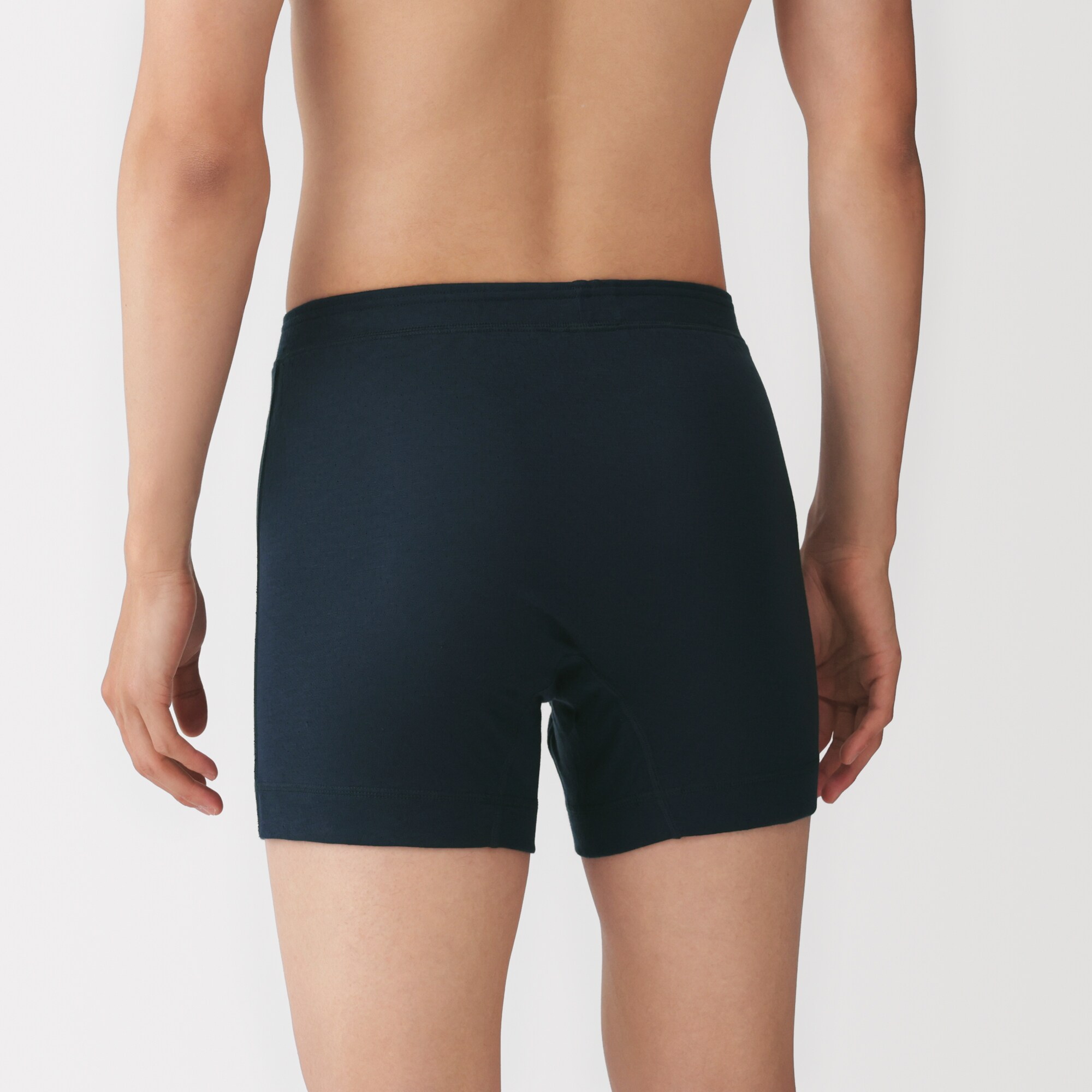 紳士　なめらか　二層編み　前開きボクサーパンツ