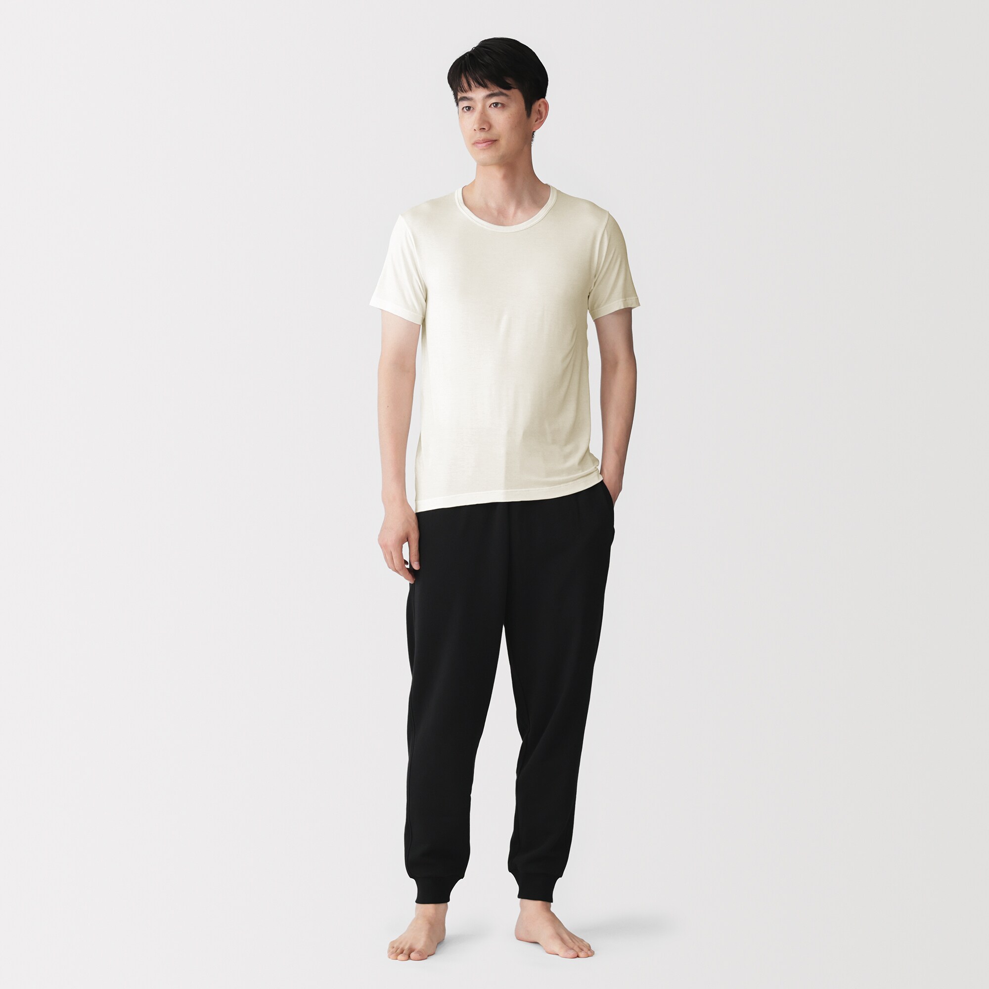 紳士　着るスキンケア　クルーネック半袖Ｔシャツ